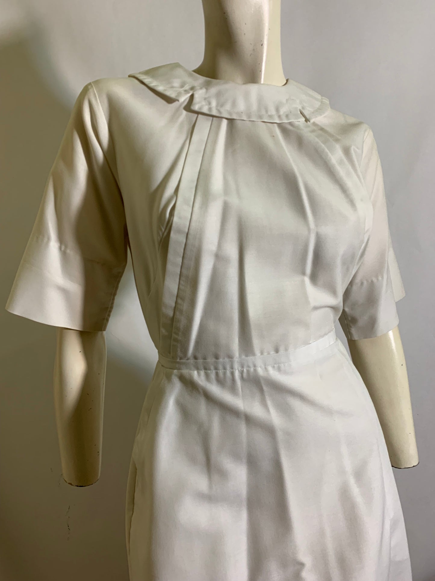 Button Back White Nurse Uniform circa 1960s