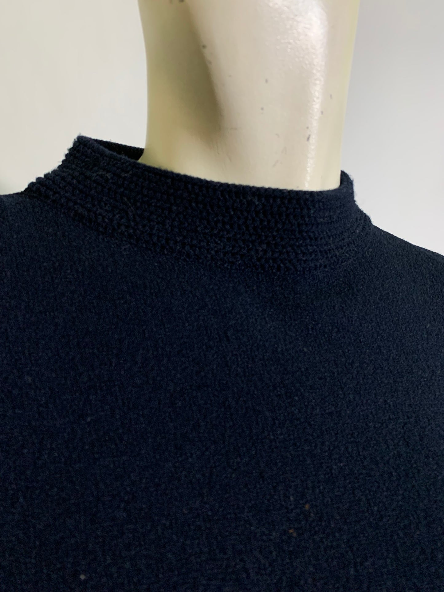 Deep Blue High Neck Long Sleeved Sweater circa 1960s
