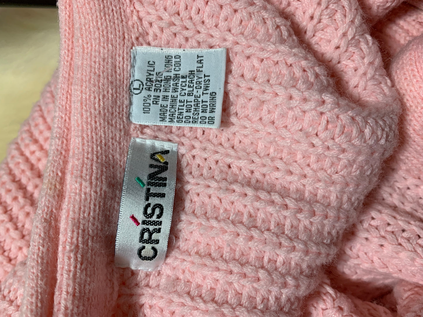 Candy Pink Classic Cardigan Sweater circa 1980s