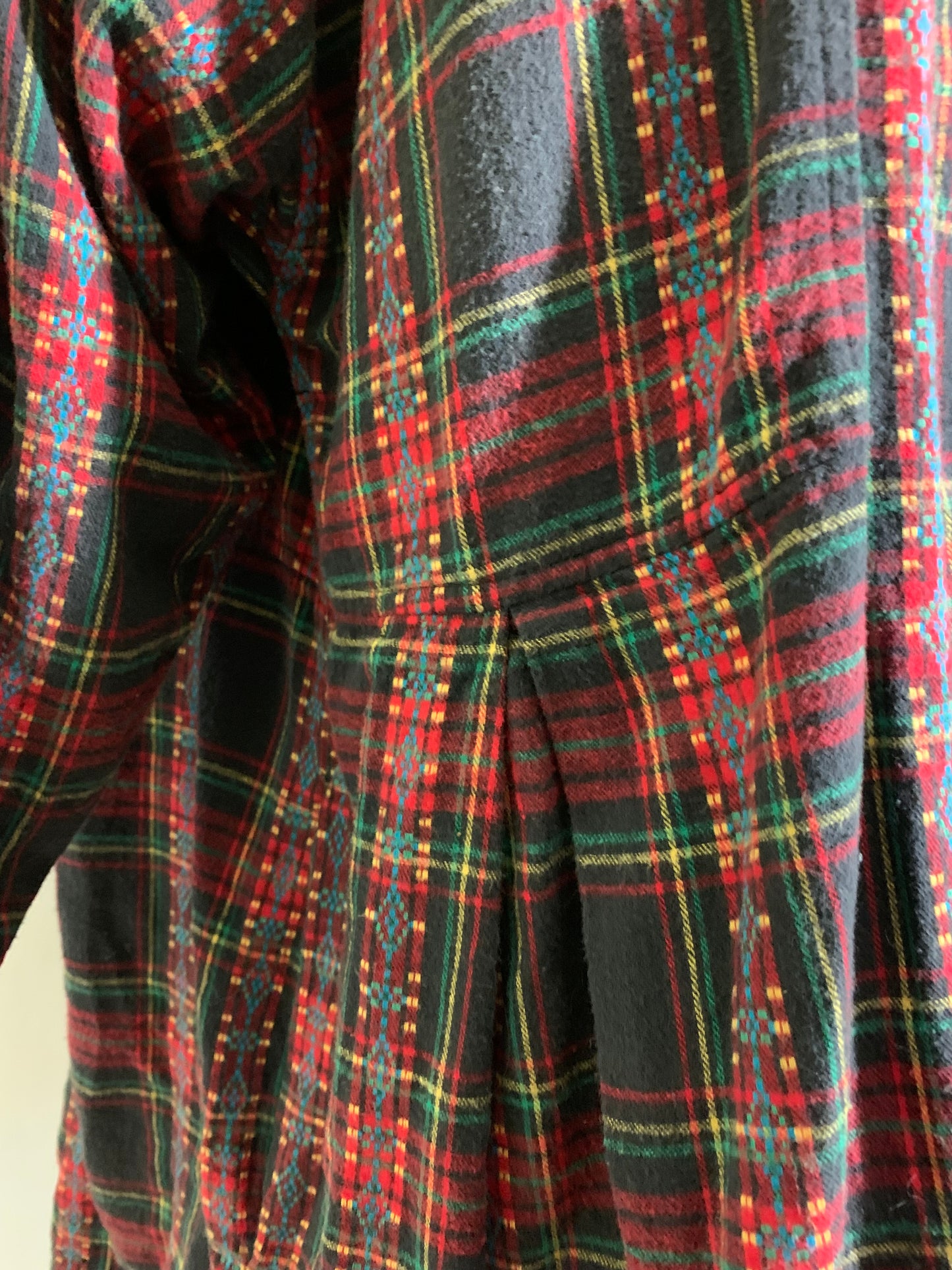 Plaid Flannel Coat Dress circa 1990s