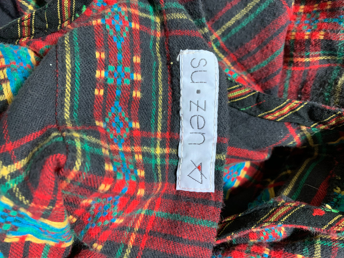 Plaid Flannel Coat Dress circa 1990s