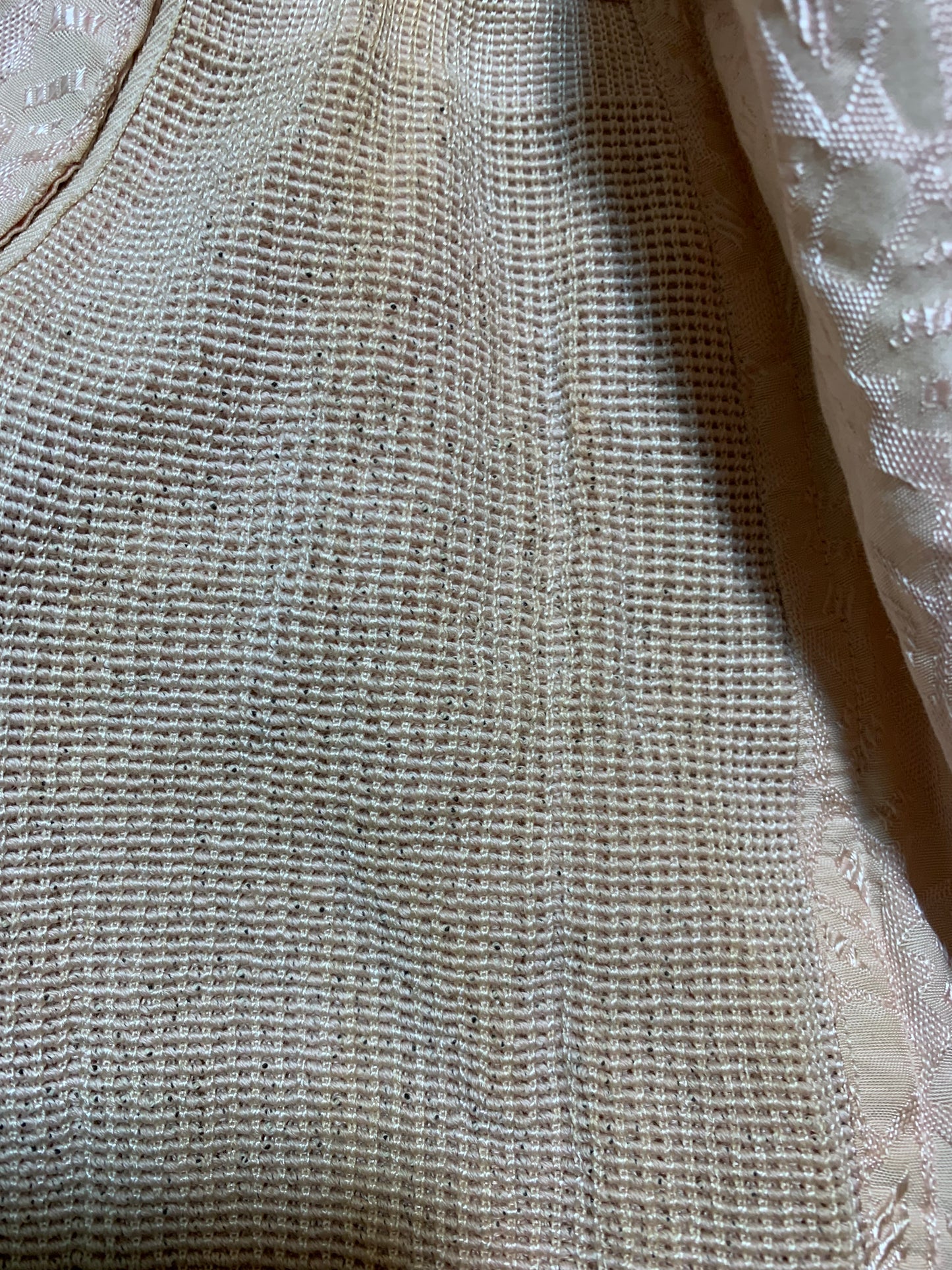 Apricot Satin All In One Girdle Bra with Garters circa 1930s