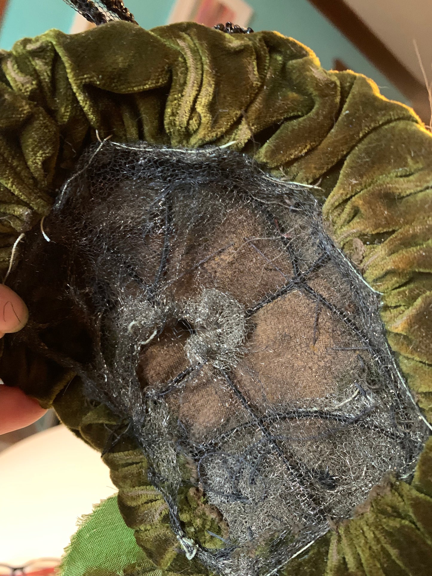 Great Heights Red Feather Topped Velvet Victorian Reimagined Antique Hat