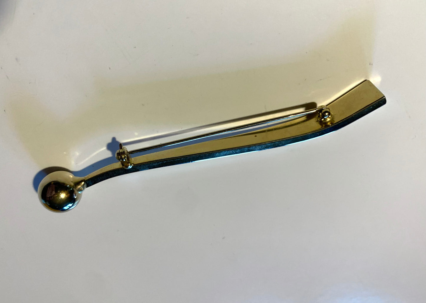 Exclamation! Point BIG Silver Metal Brooch circa 1980s