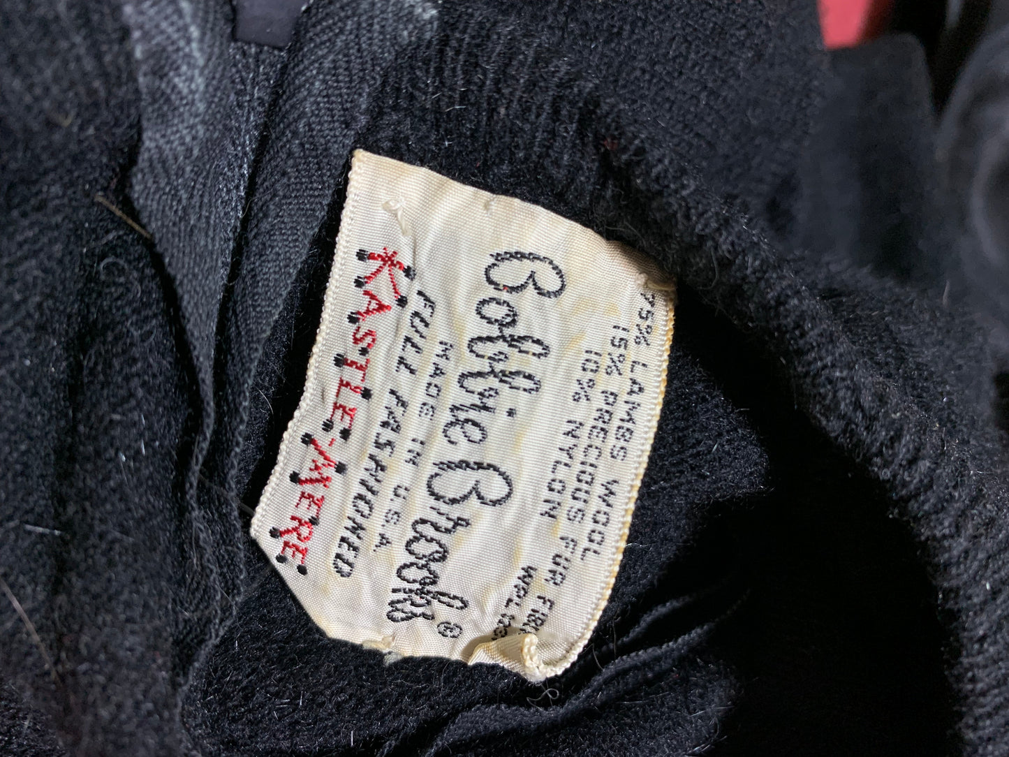 Classic Black Laura Petrie Style Orlon Sweater circa 1960s