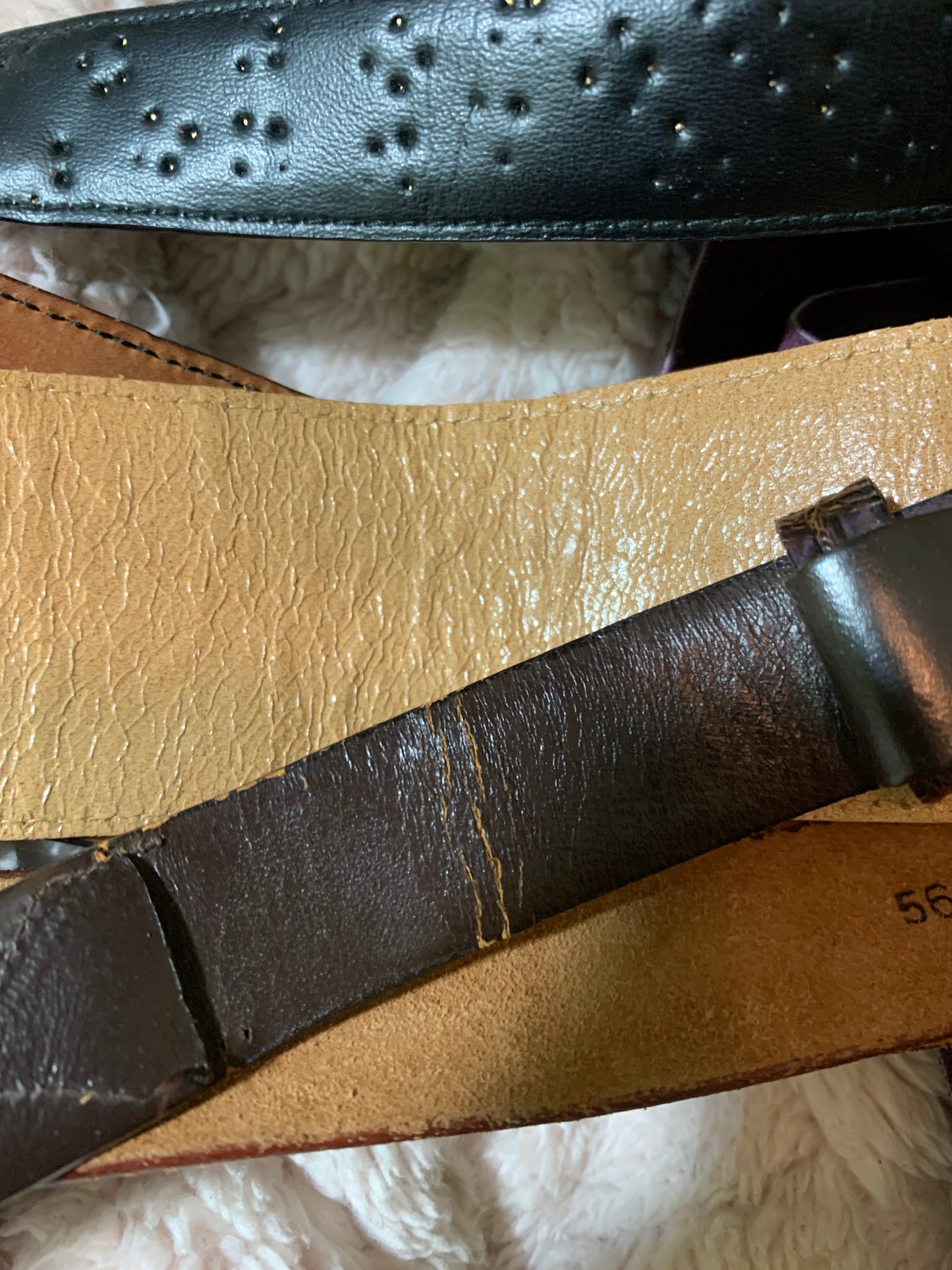 Genuine Alligator Waist Cinching Cognac Brown Belt with Back Closure circa 1950s