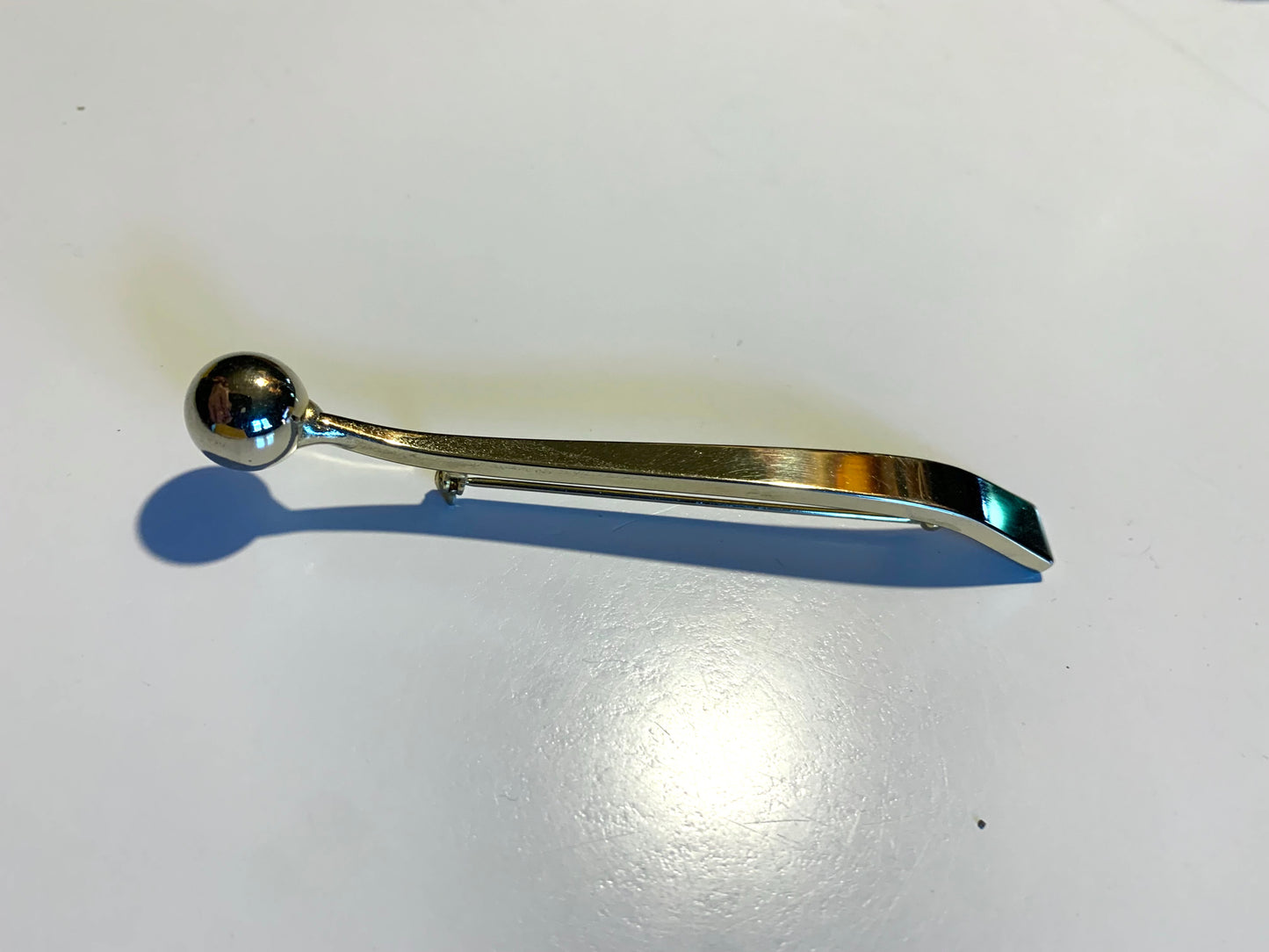 Exclamation! Point BIG Silver Metal Brooch circa 1980s