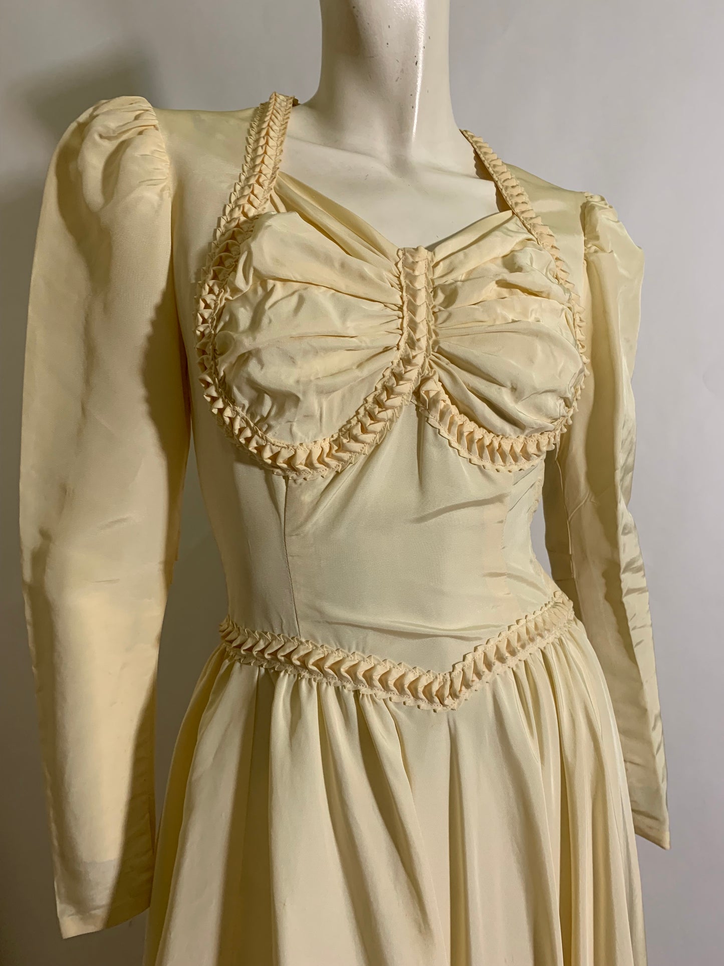 Candlelight Medieval Inspired Wedding Dress circa 1940s