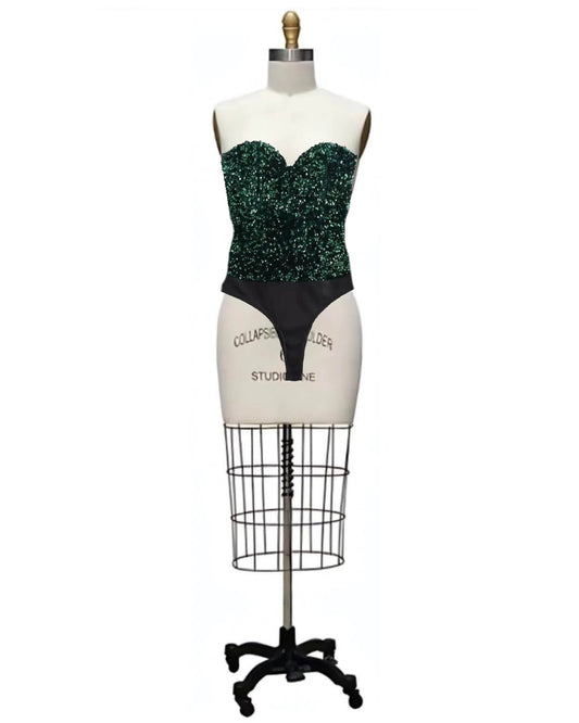 Gemma- the Sequined Strapless Bodysuit 4 Colors