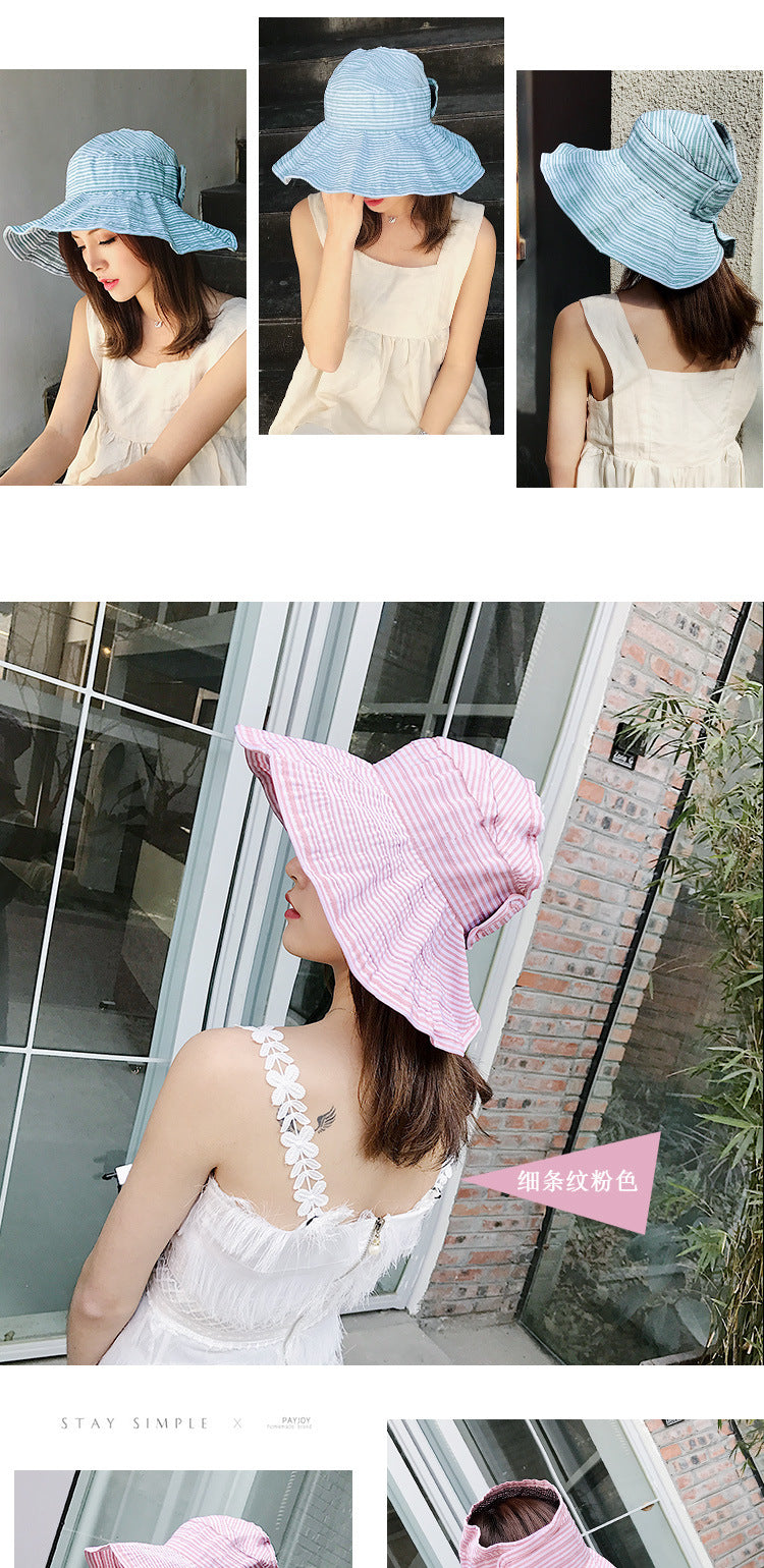 Danielle- the Striped Summer Cloche Inspired Hat 5 Color Ways