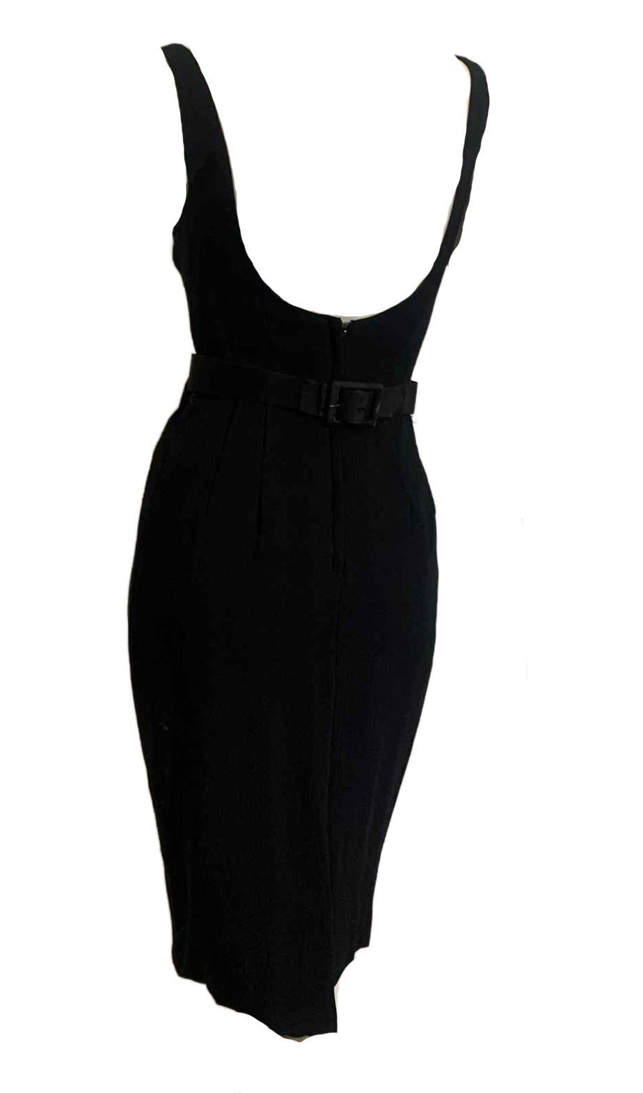 Audrey Hepburn-worthy Little Black Dress with Bow Belt and Low Back circa 1960s