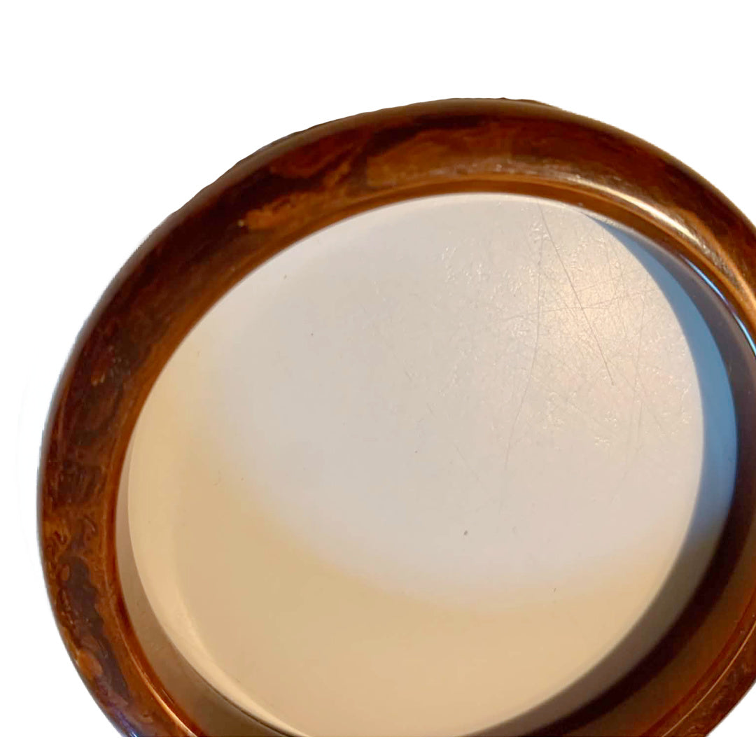 Marbled Cocoa Thin Bakelite Bangle Bracelet circa 1940s