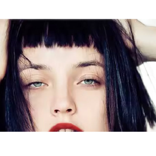 Bette- the Blunt Cut Short Black Bettie Bangs