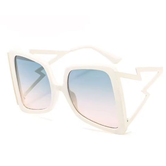 Davina- the Lightning Bolt Arm Oversize Sunglasses 7 Colors
