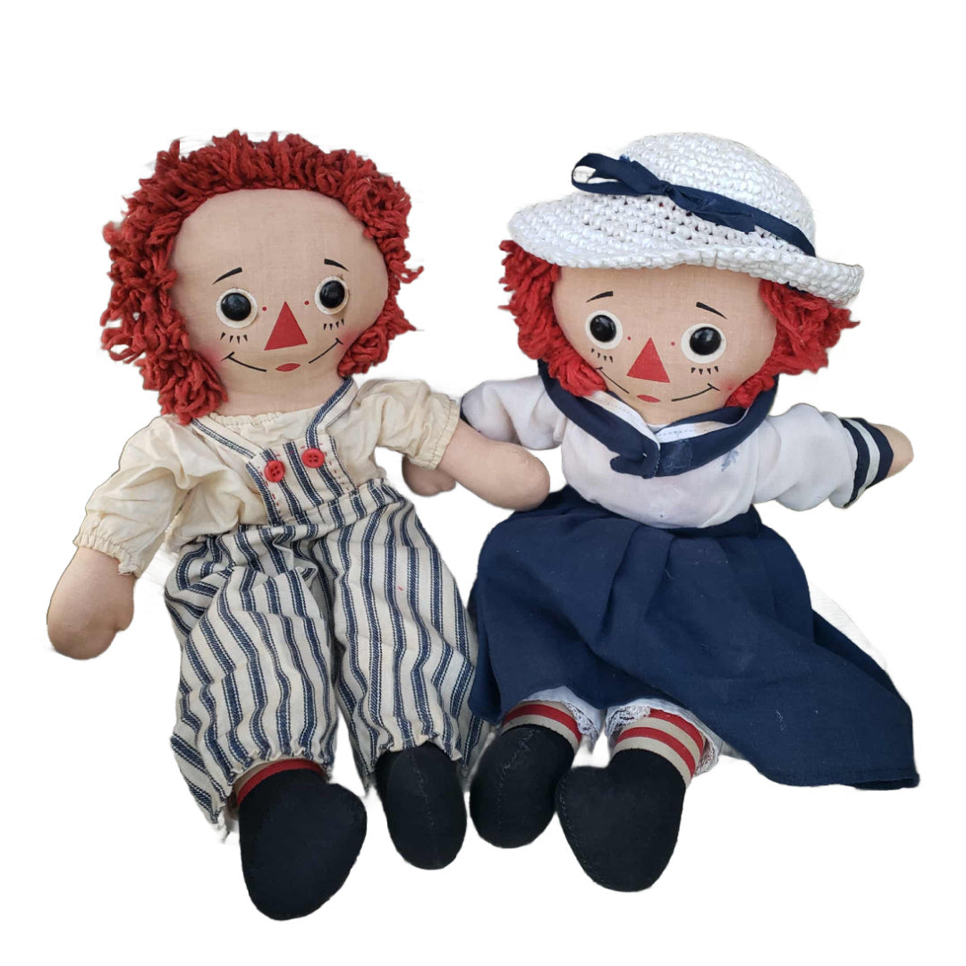 1960s Raggedy Ann & Andy Doll Set
