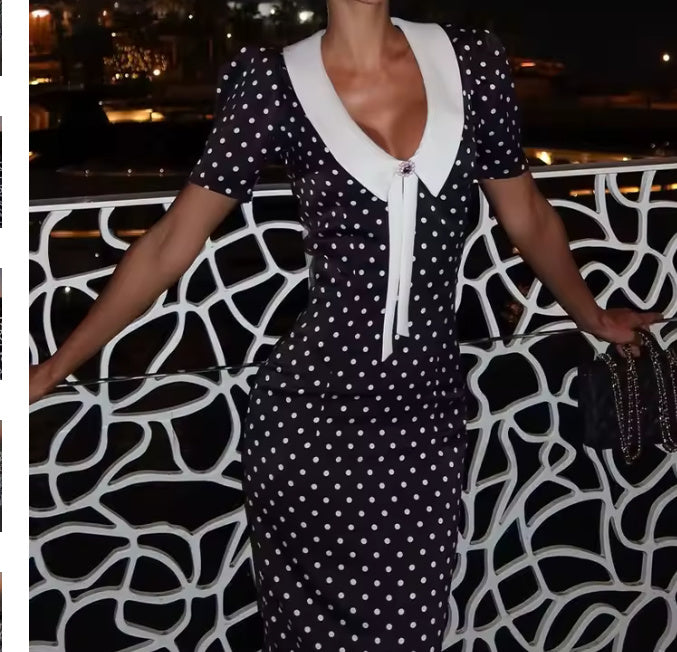 Delia- the 1930s Inspired Polka Dot Dress