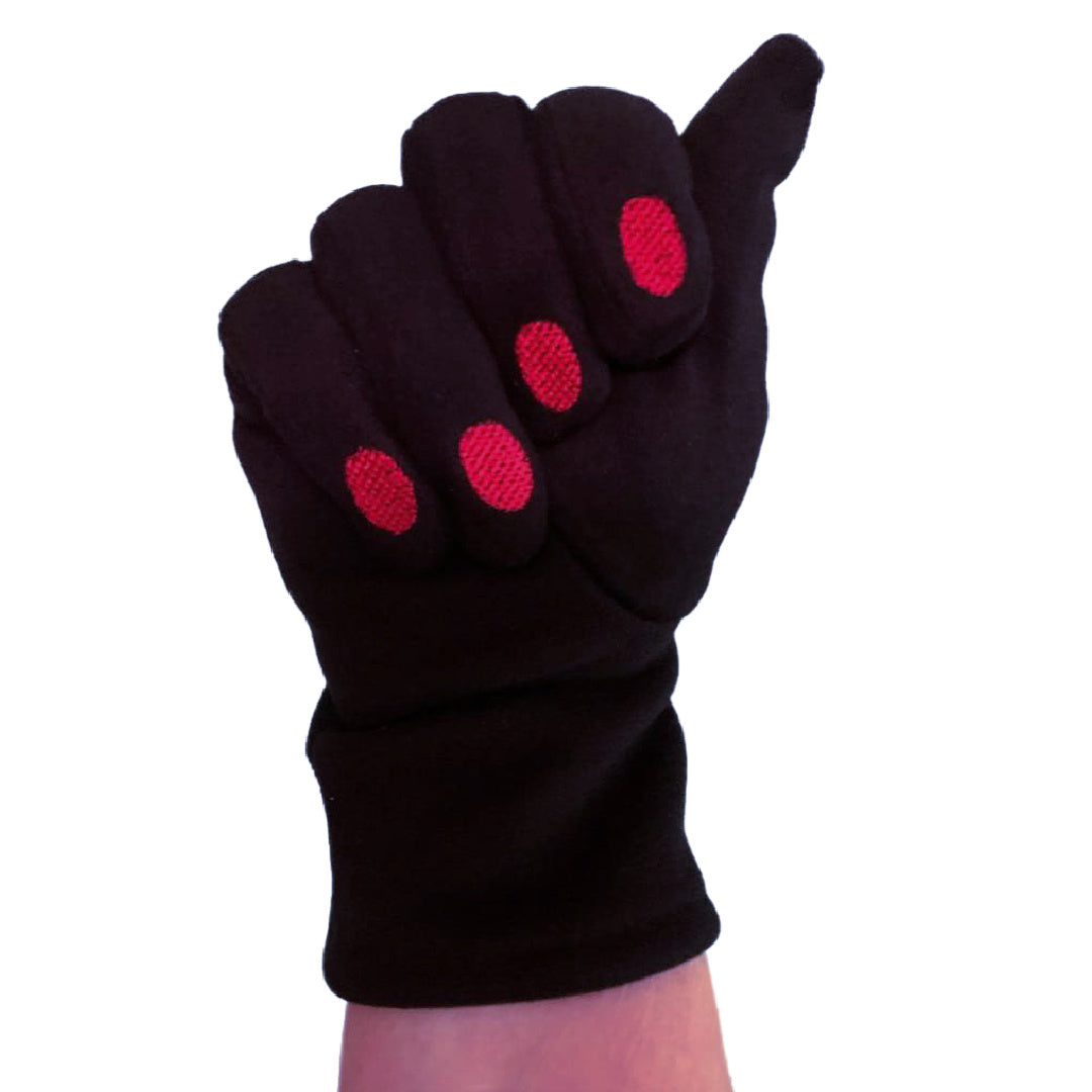 Schiap Style Painted Fingernails Embroidered Gloves (Some with Rings!)