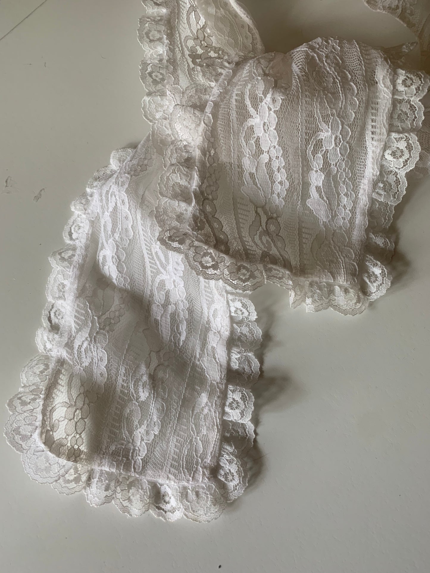 White Acrylic Lace Sailor Collar circa 1960s