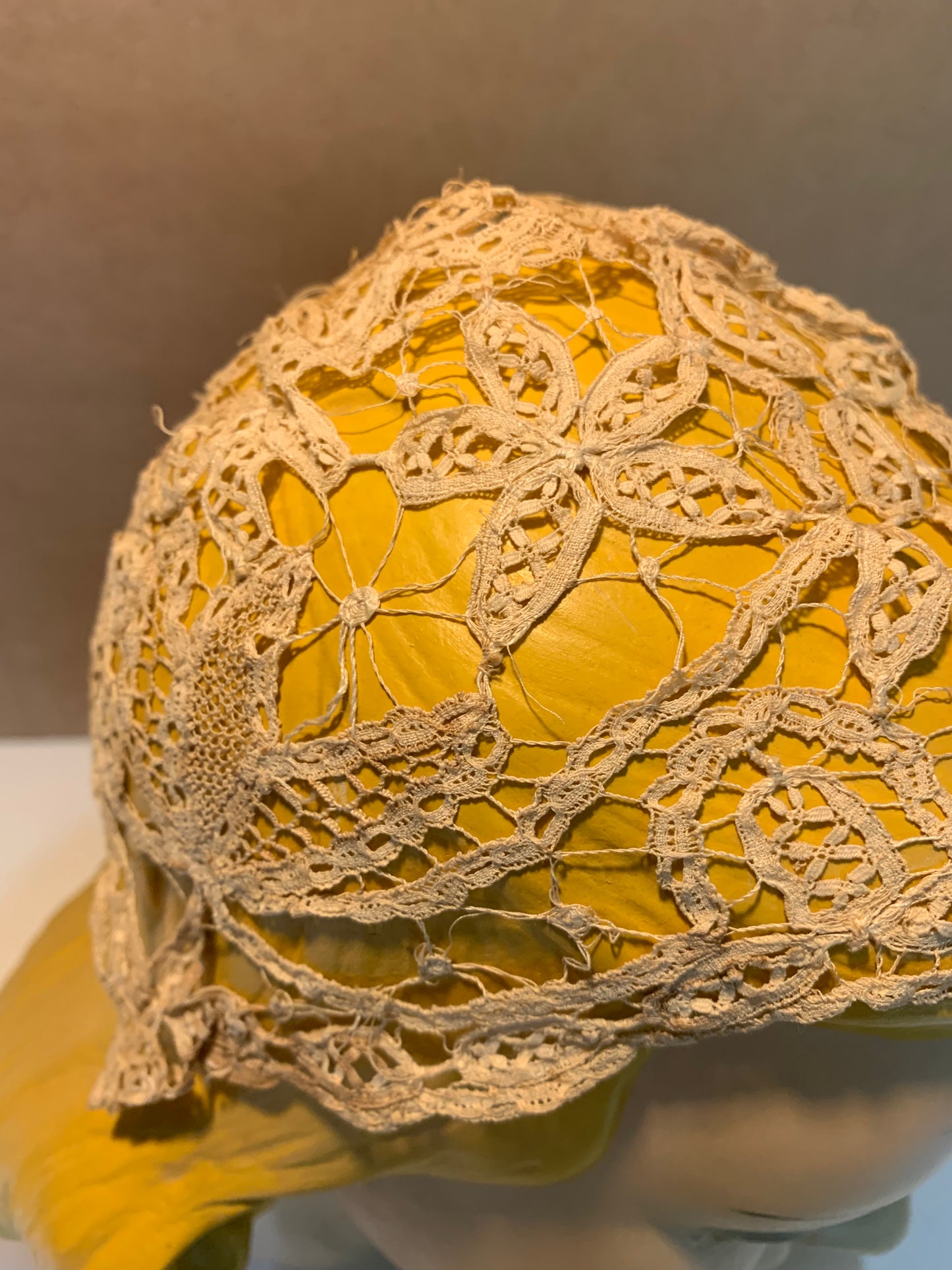 Dainty Ivory Lace Cap circa 1800s