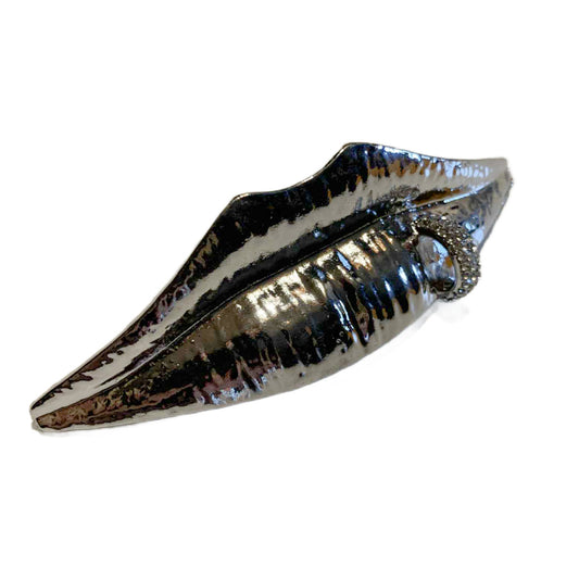 Mae-Surrealist 4.5" Double Wide Lip Ring with Piercing 2 Colors