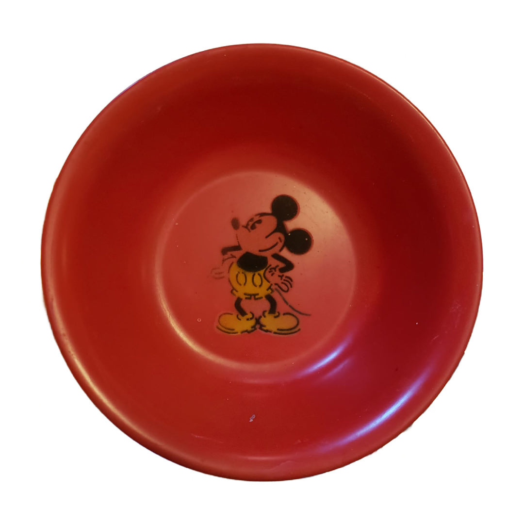 1930s Red Beetleware Mickey Mouse Bowl