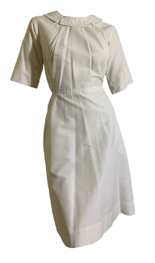 Button Back White Nurse Uniform circa 1960s