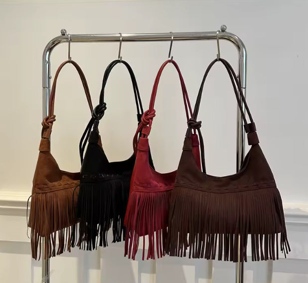 Janis- the 70s Inspired Fringed Crossbody Handbag 4 Colors