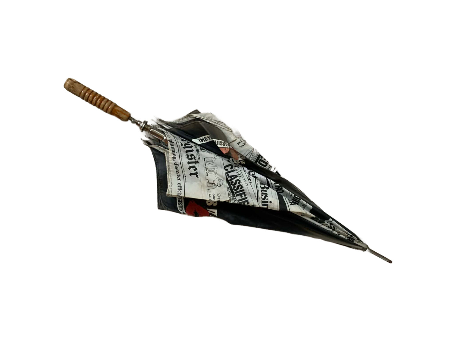 Des Moines Register Print Umbrella circa 1980s