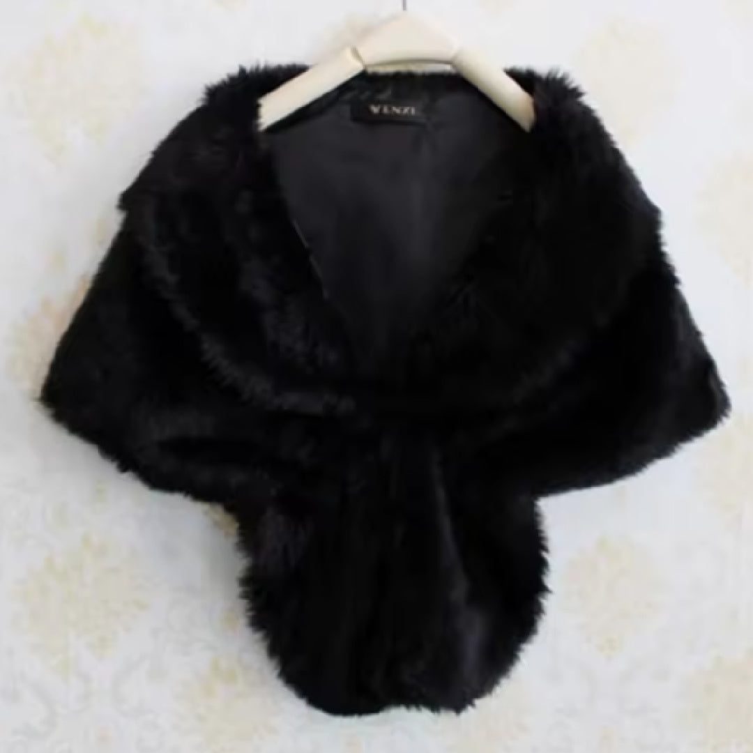 Gloria- the Faux Fur Retro Shoulder Wrap 3 Colors