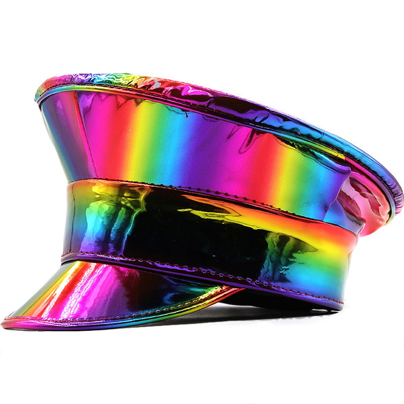 Patent Vinyl Y2K Runway Captain's Hat 8 Colors