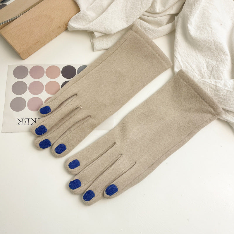 Schiap Style Painted Fingernails Embroidered Gloves (Some with Rings!)