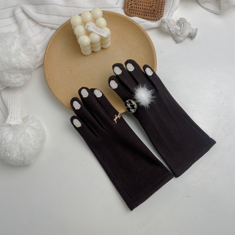 Schiap Style Painted Fingernails Embroidered Gloves (Some with Rings!)