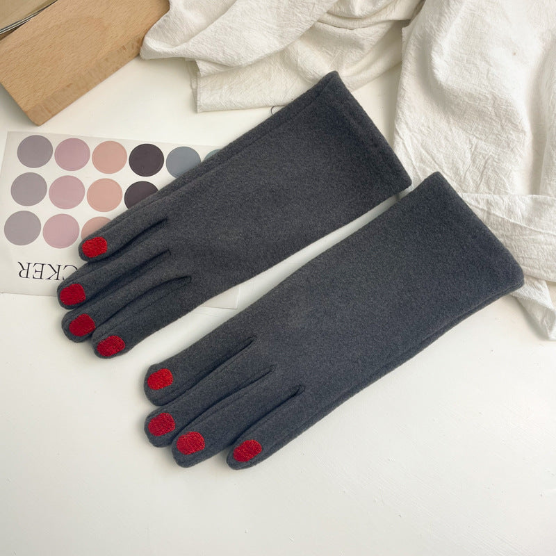 Schiap Style Painted Fingernails Embroidered Gloves (Some with Rings!)