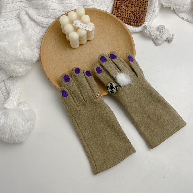 Schiap Style Painted Fingernails Embroidered Gloves (Some with Rings!)