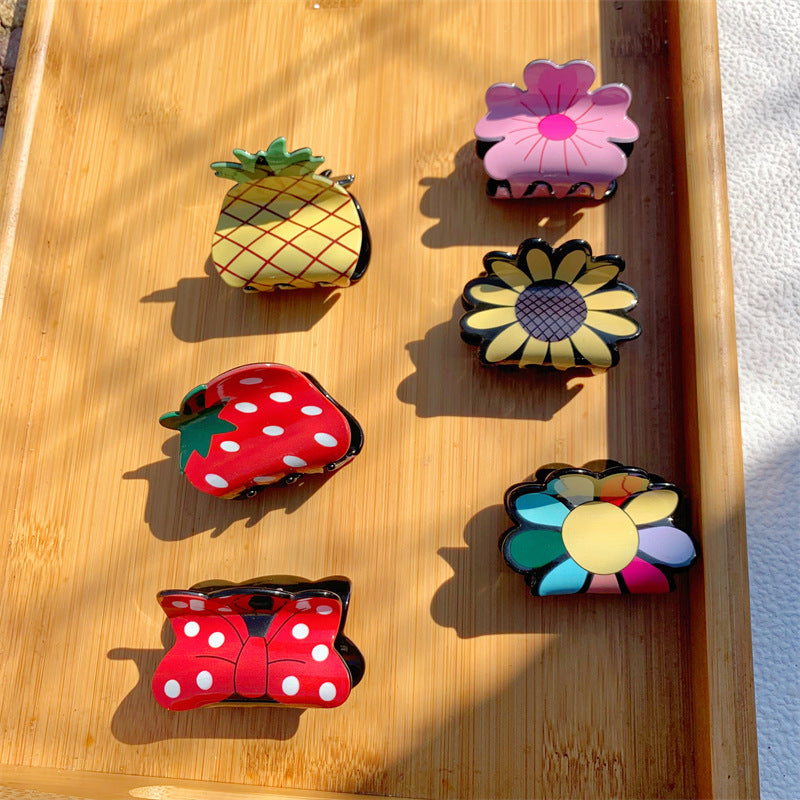 Summer Fruits & Flowers Acrylic Hair Claws