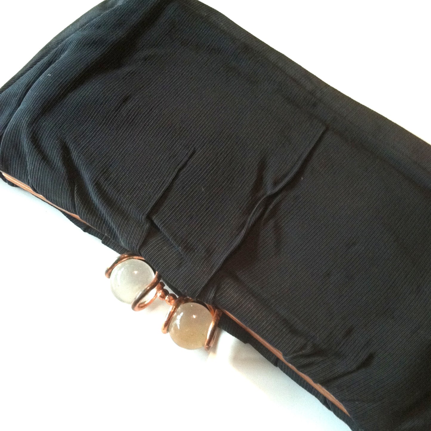 Copper and Lucite Framed Clutch Style Handbag circa 1940s