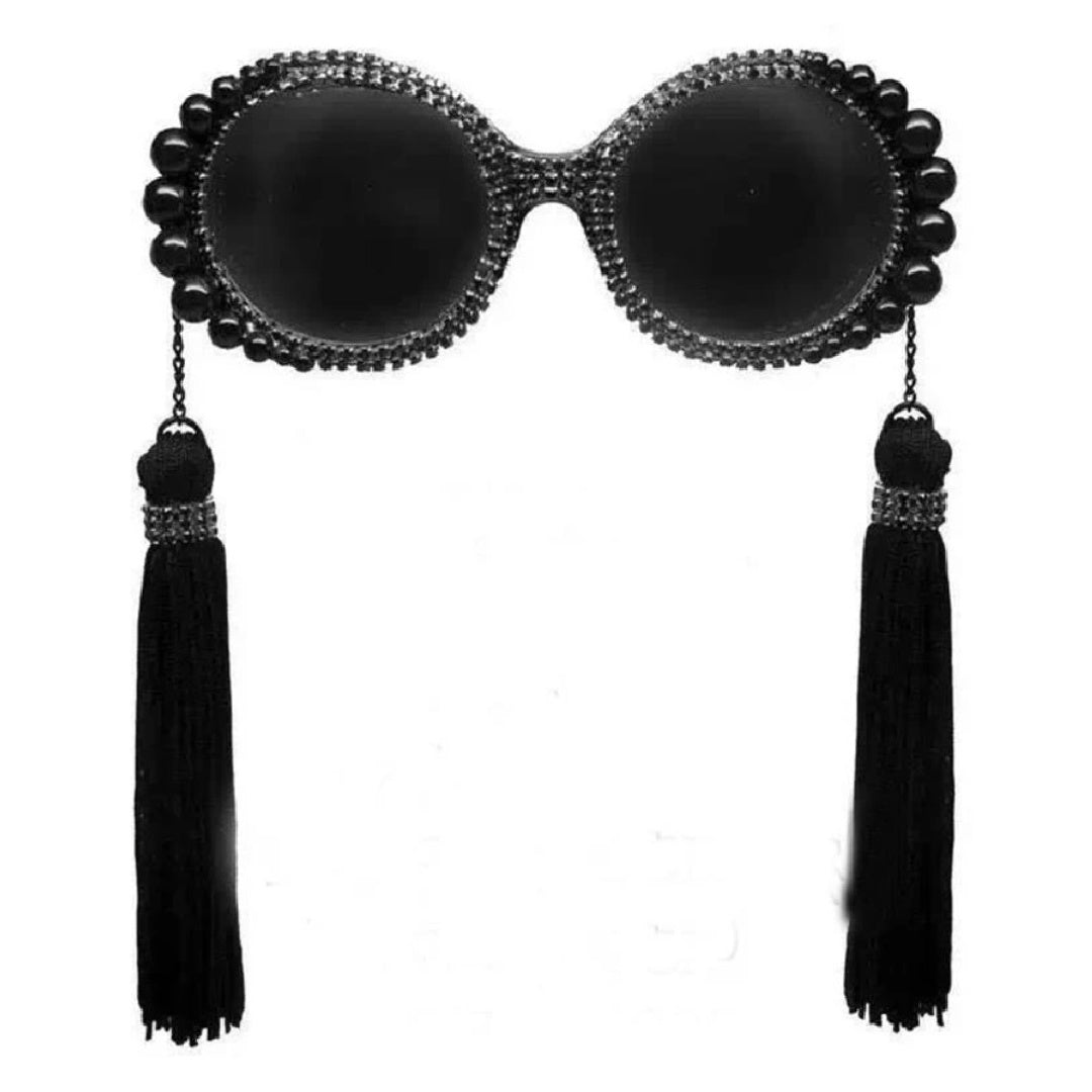 Darla- the Tassel Earring Look Beaded Sunglasses