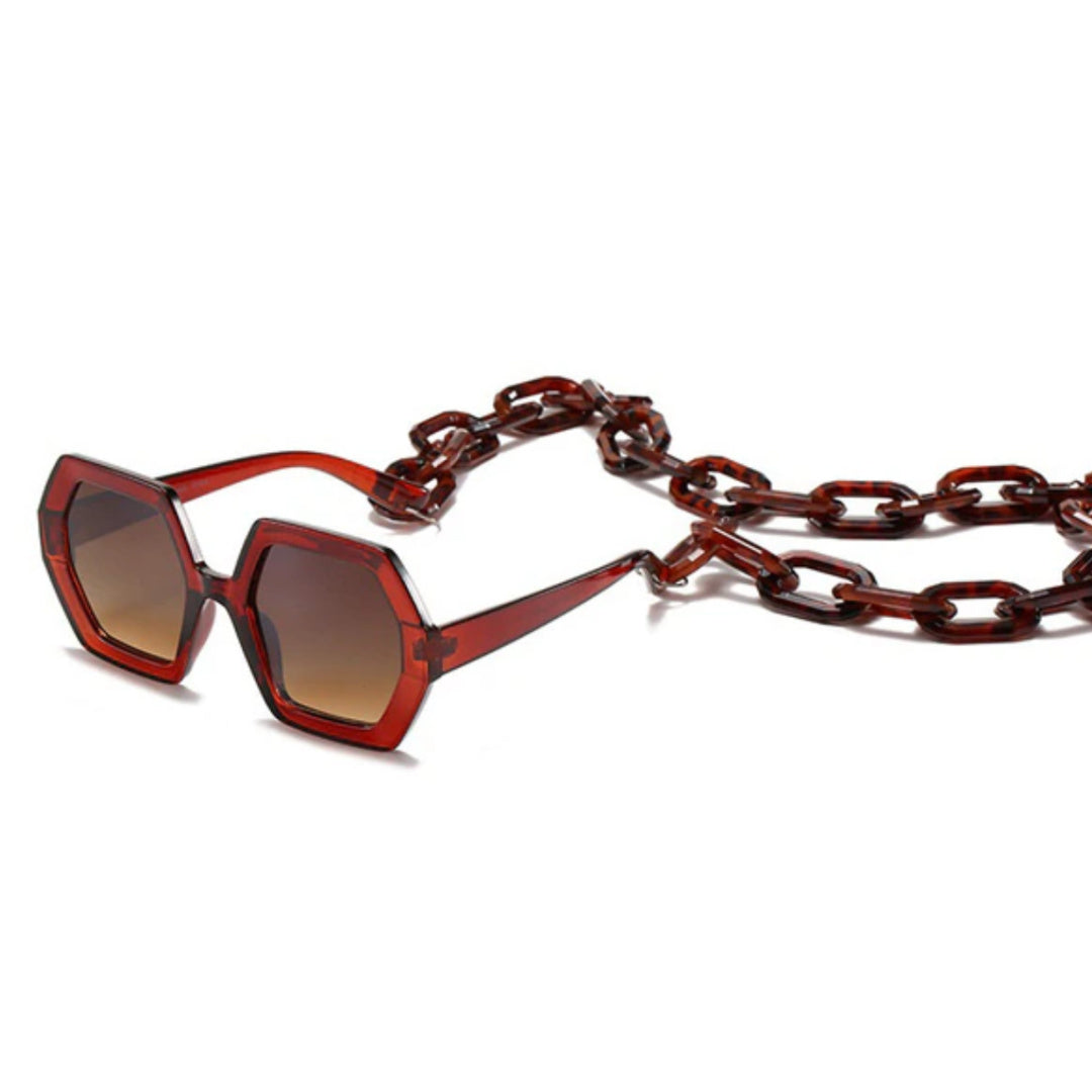 Salutami 2022 Round Sunglasses with Chain Around, Elegant Fashion