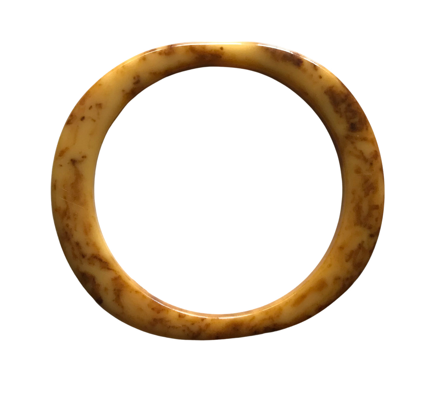 Marbled Butterscotch Bakelite Bracelet circa 1940s