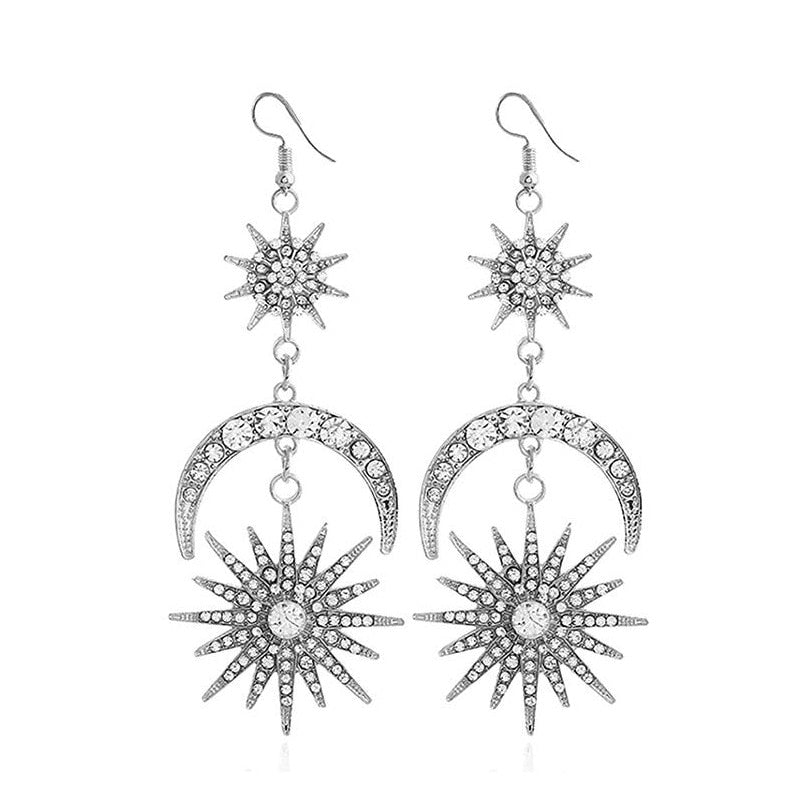 Andromeda- the Starry Celestial Halo Crown and Earrings