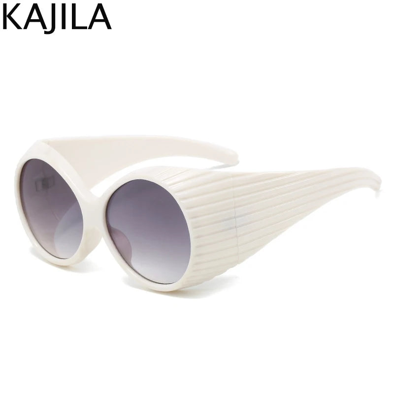Futuredrama- the Wide Arm Grooved Space Age Sunglasses 8 Colors