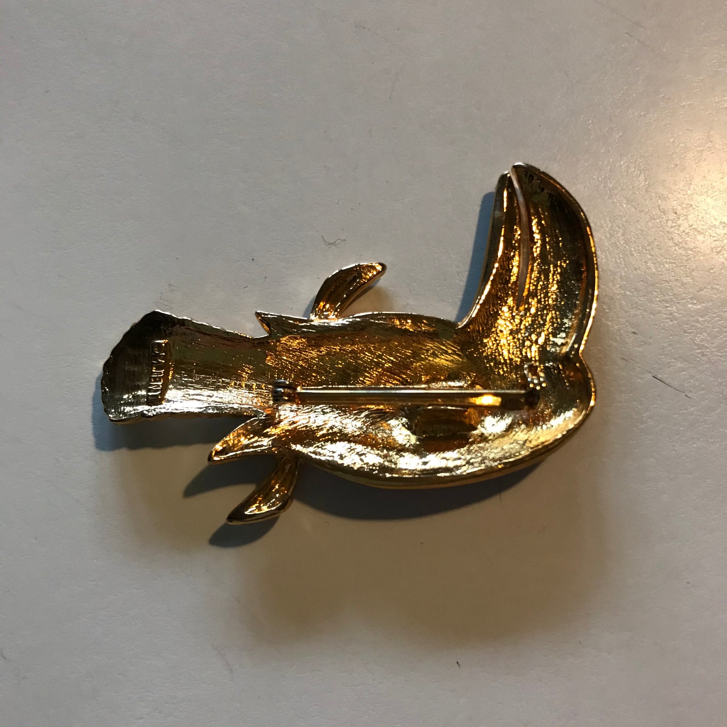 Huge Red and Green Enameled Toucan Brooch circa 1970s