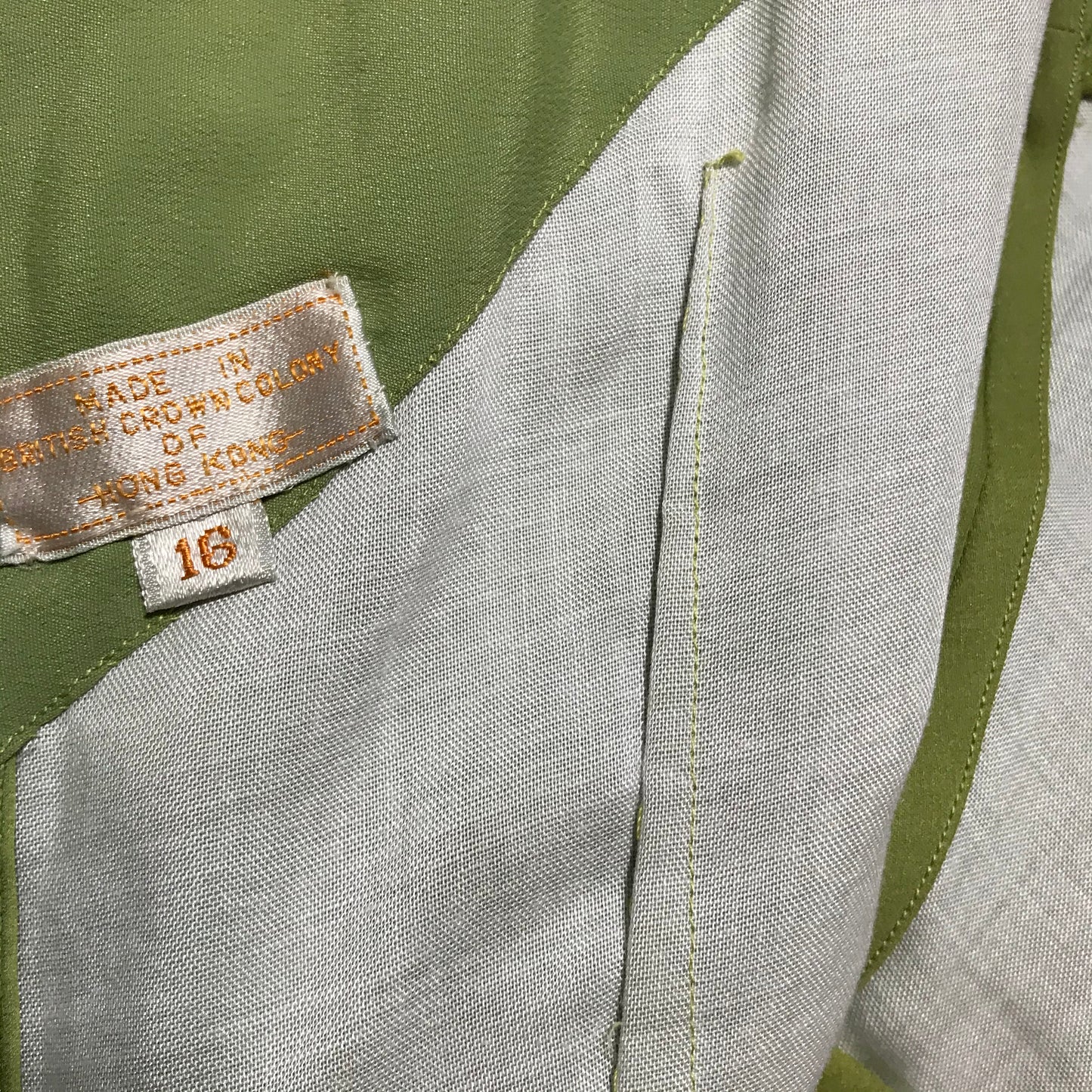 Chartreuse Glam Sequined Cocktail Dress with 3-D Pink Floral Accents circa 1960s