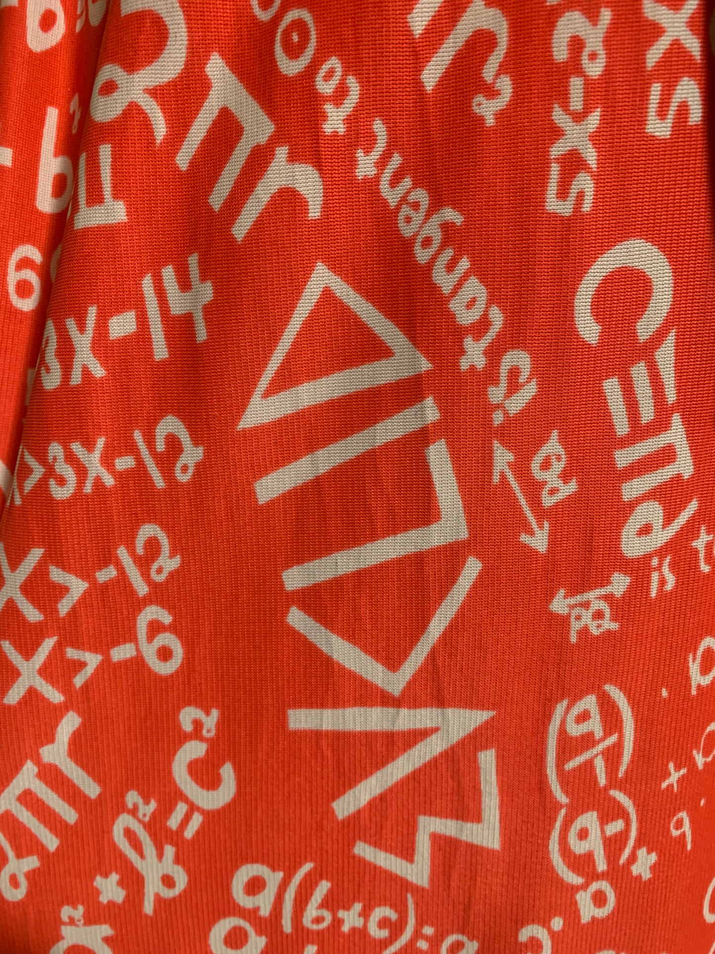 Euclidean Geometry Teacher Novelty Print Maxi Dress circa 1960s