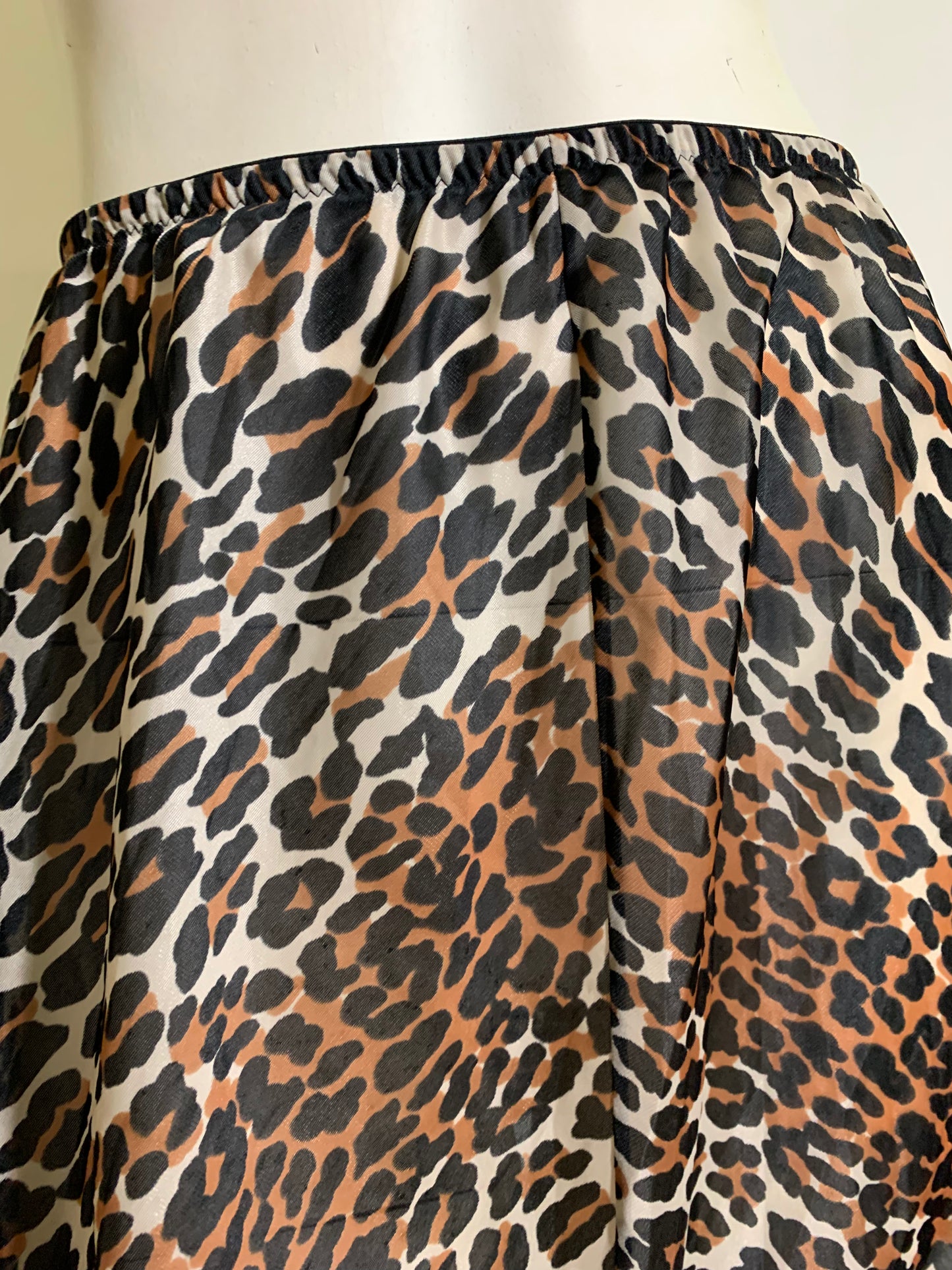 Sassy Leopard Print Mini Length Half Slip with Bow circa 1960s