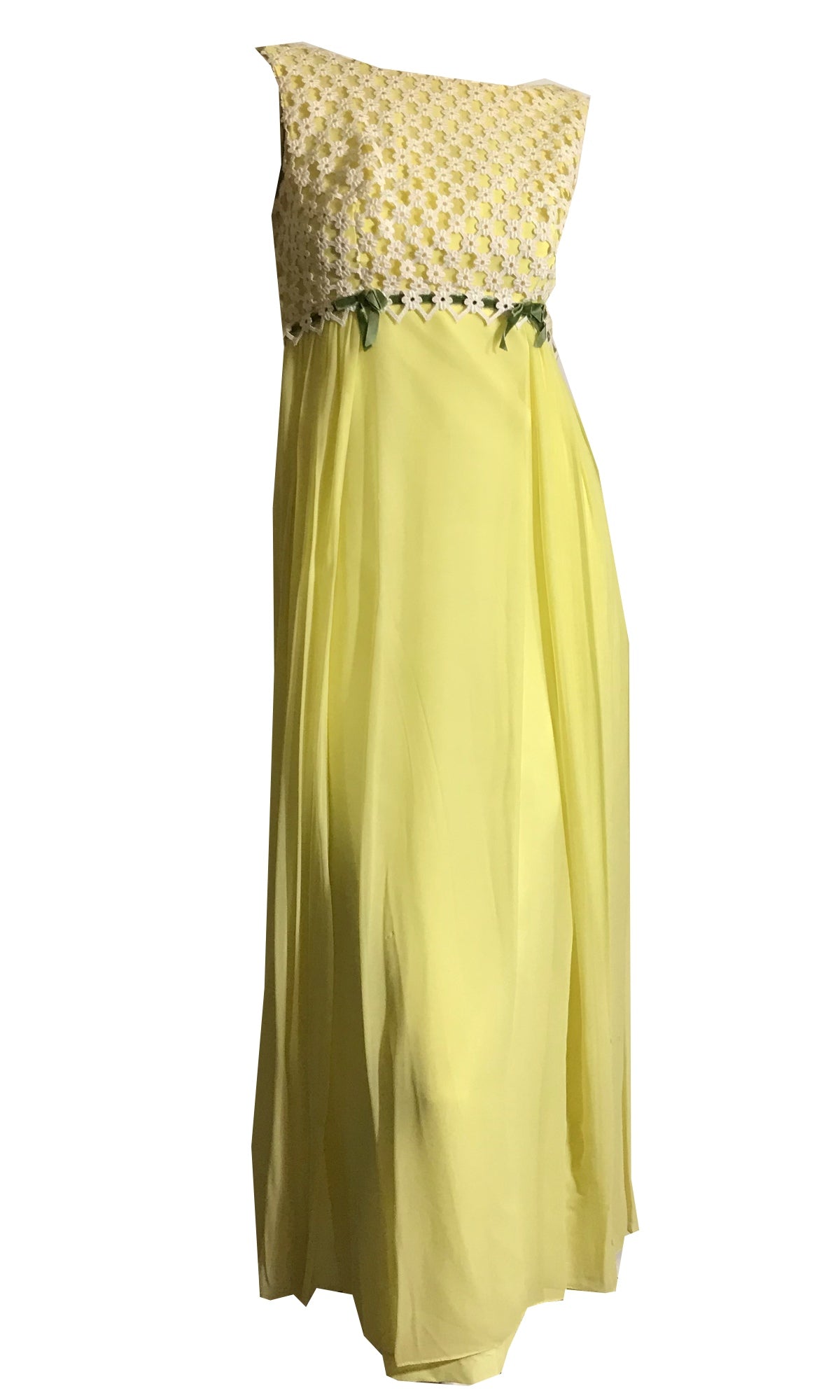 Yellow Chiffon Maxi Dress