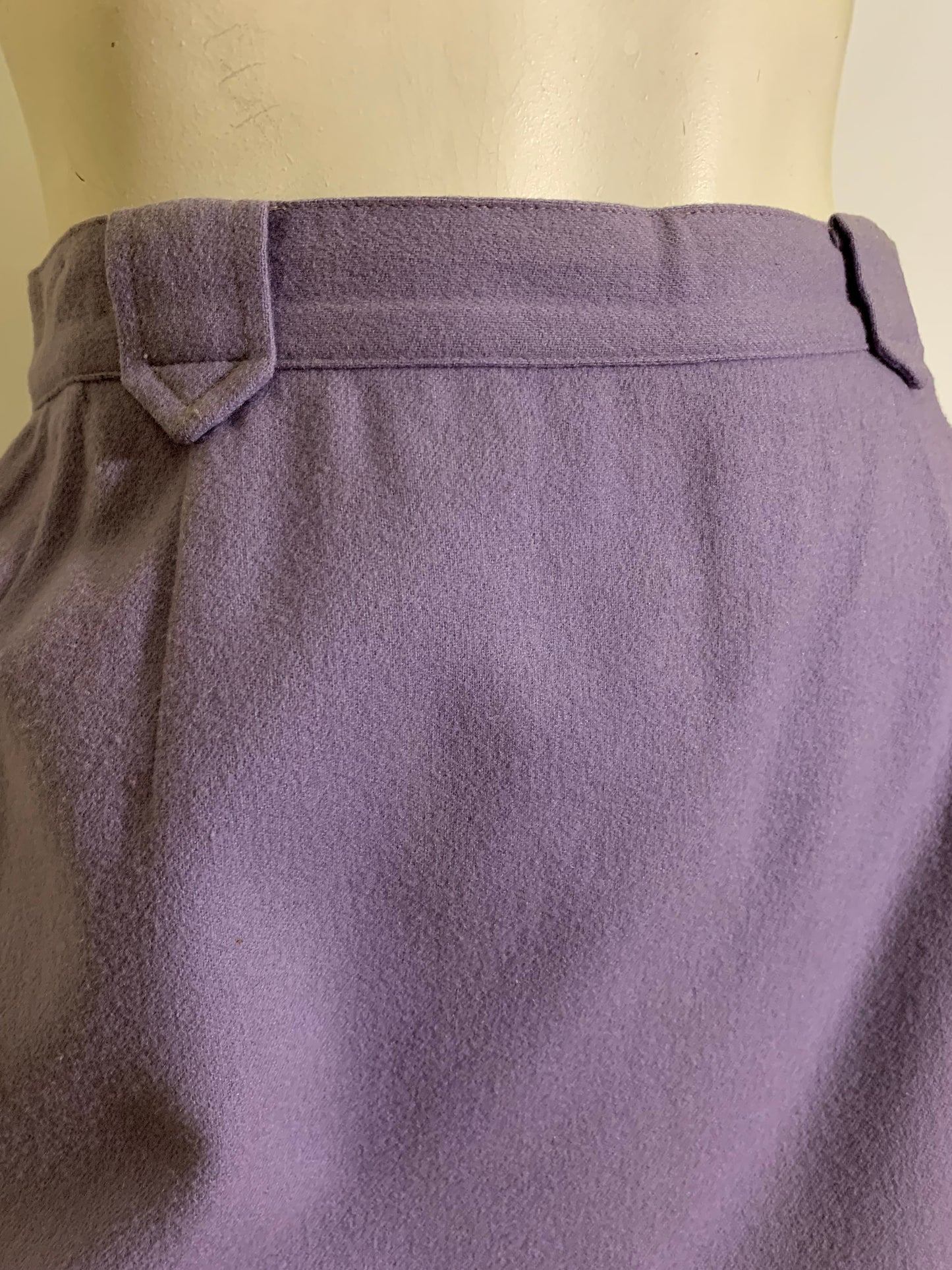 Lavender Wool Pencil Skirt circa 1960s