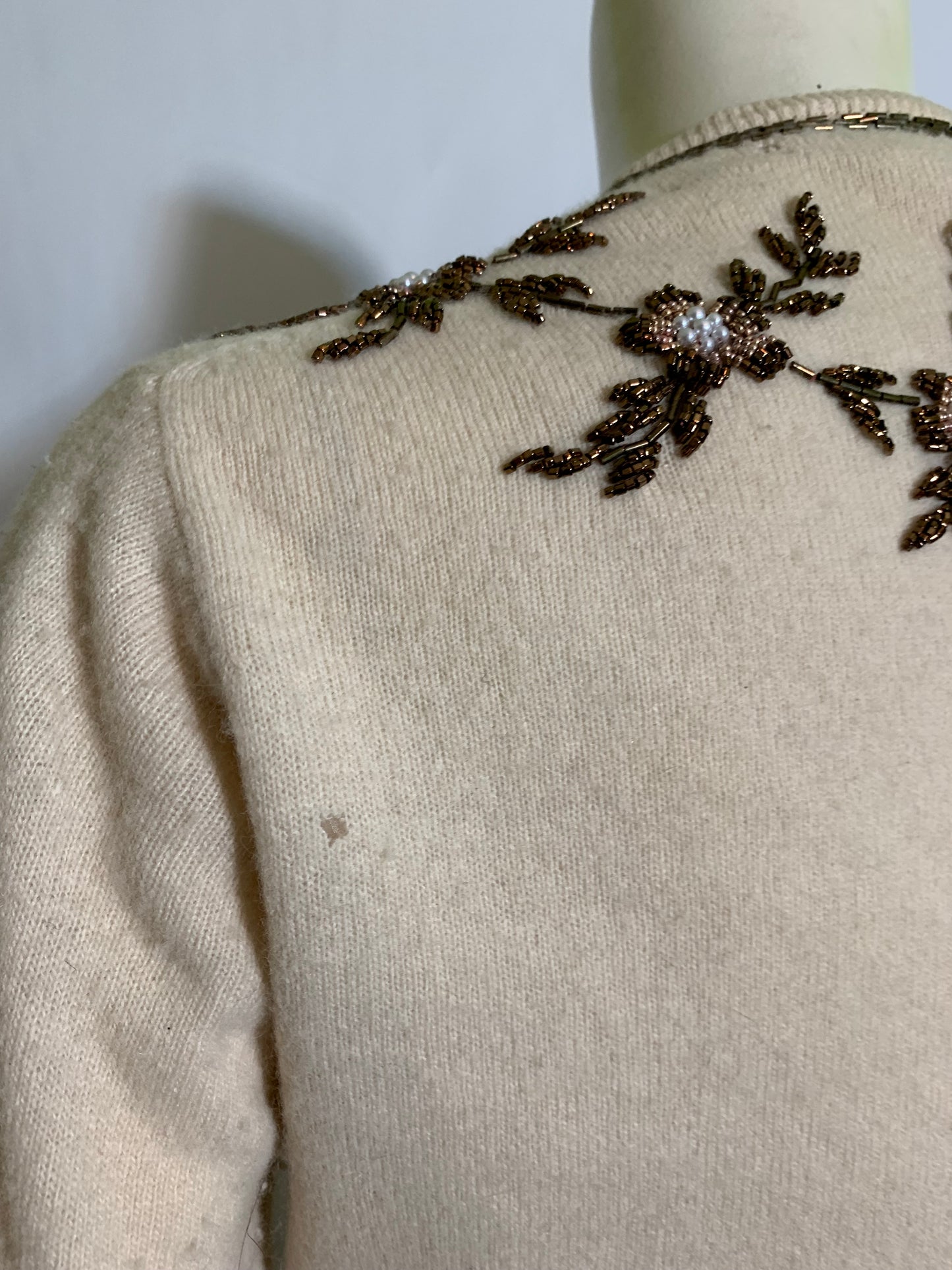 Candlelight Sweater with Copper Beading circa 1960s