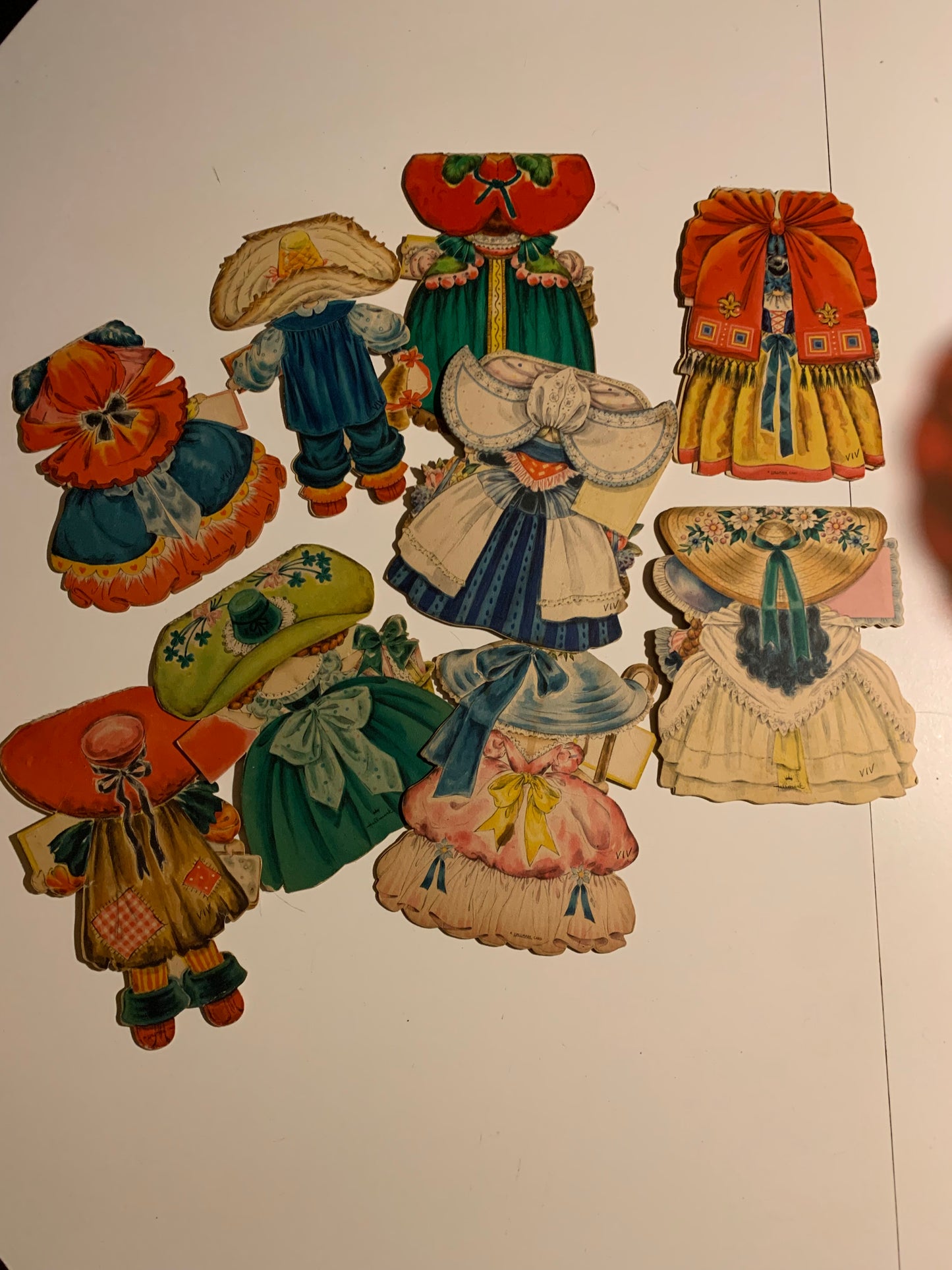 Hallmark Land of Make Believe and Dolls of the Nations Cards Set 8 1940s