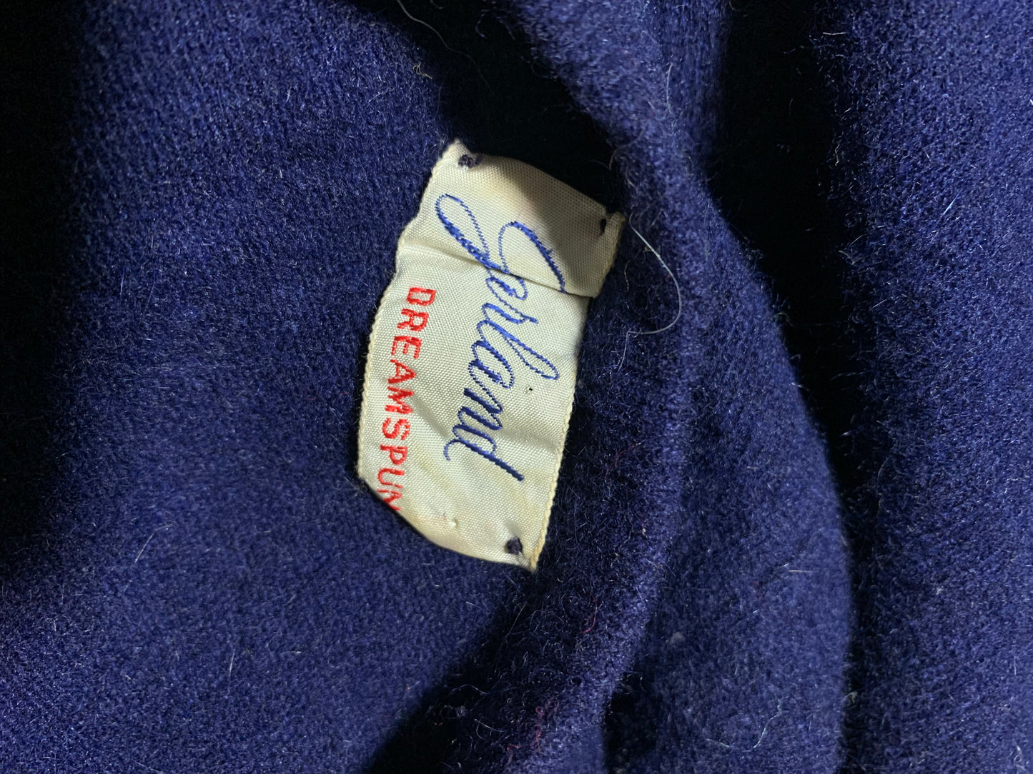 Classic Deep Blue Long Sleeved Sweater circa 1960s